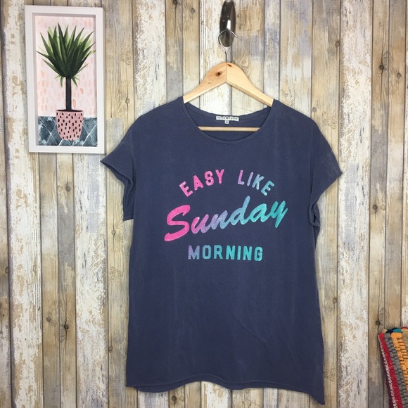 Junk Food Clothing Tops - Junk Food ‘Easy Like Sunday Morning’ T Shirt